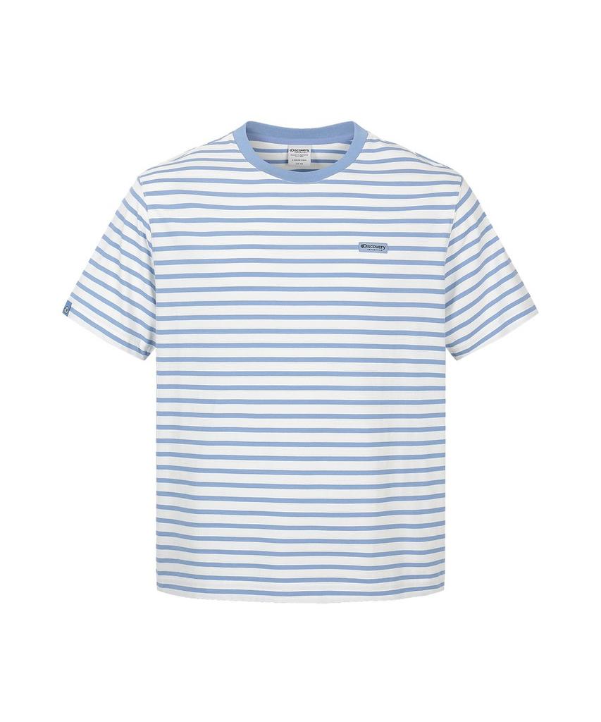 DISCOVERY EXPEDITION Men'S Striped Short Sleeve T-Shirt (Blue)