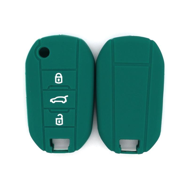 Подходит для Peugeot new 301307308S4085082008300840085008 складной 3-кнопочный силиконовый чехол для ключа с защитой от падения