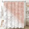 Роскошные душевые шторы с мраморным принтом: Коврик для ванной из розового золота в форме капли воды для декора ванной комнаты, идеальная идея для подарка для дома (Белый розовый)