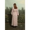 Floral Patterned Muslin Dress Black