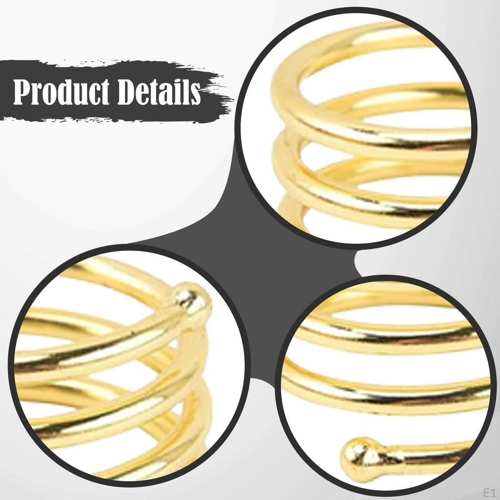 10 Pieces Napkin Rings Decorative Table Settings Unique Multifunctional Holder Dinner