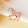 1 шт. Украшение в виде животного Памятный подарок Брошь 'Милый пони' из свежего цинкового сплава, инкрустированная бриллиантами