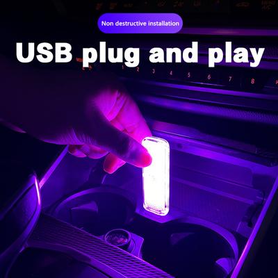 Мини USB автомобильный светильник универсальный портативный USB атмосферный светильник DC 5V USB светодиодный комплект освещения салона автомобиля для ноутбука ночной домашний офис