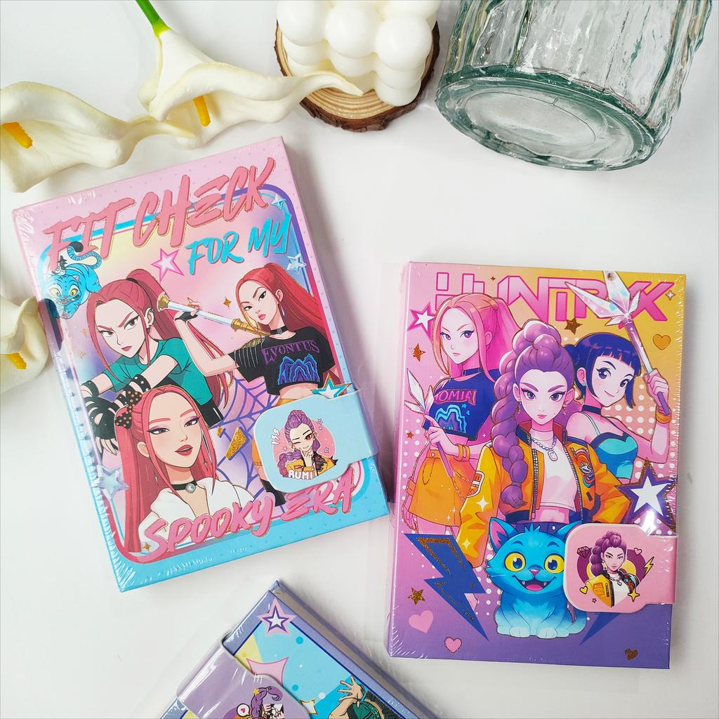 New Hot 32K Durable Diary Notebook Kpop Devil Hunter Magnetic Buckle Diary Student Stationery Supplies Gifts