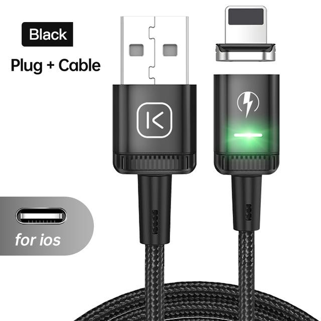 Kuulaa Магнитный USB-кабель для быстрой зарядки, кабель Micro Type C, магнитное зарядное устройство, провод для зарядки данных, кабель для мобильного телефона, шнур для iPhone 8 X 7, samsung xiaomi 9