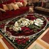 European Luxury Living Room Decoration Carpet Gorgeous Bedroom Sofa Side Large Area Rugs Cloakroom Non-slip Floor Mats Washable