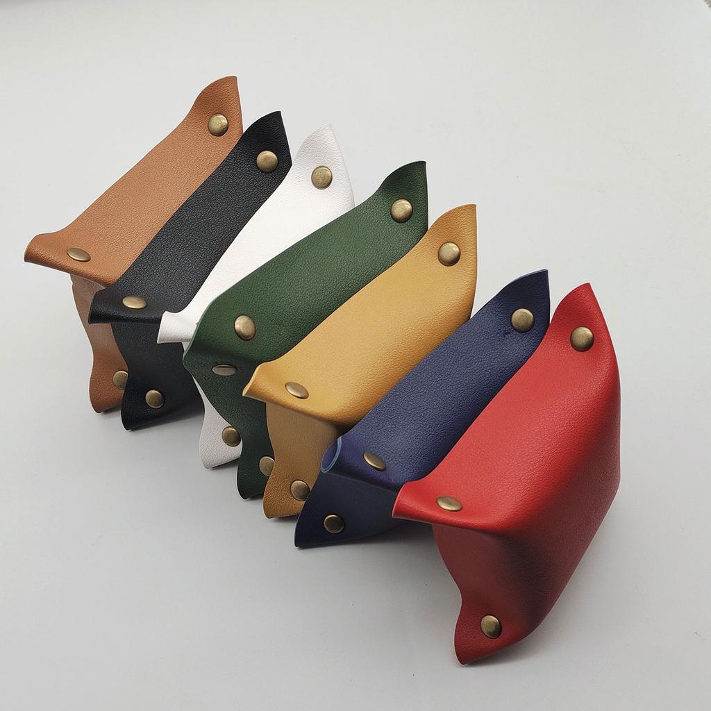 Подставка для хранения из искусственной кожи на рабочем столе, модная скандинавская корзина для хранения, универсальный органайзер, контейнер для ювелирных изделий и ключей