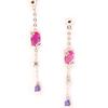 Altesse [L4561] - Серебряные серьги "Скарлетт" розово-фиолетовые.