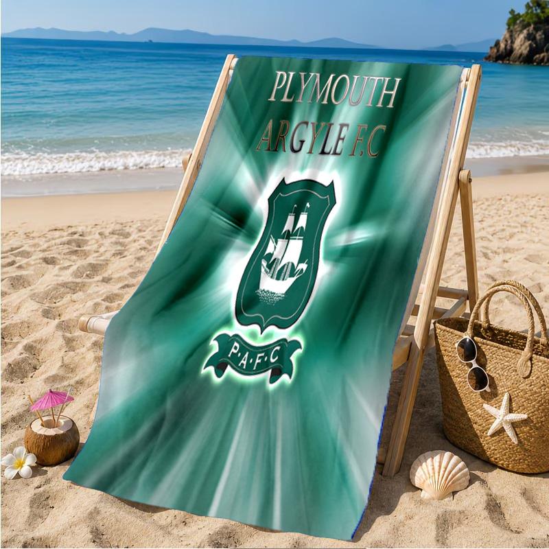 Pafc Ship Crest Emblem Beach Towel Microfiber Beach Towel, Lightweight and Quick-Dry, for Summer Travel, Swimming Pool Fan Birthday Gift