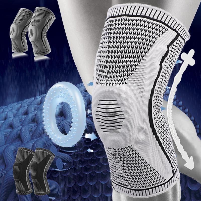 Силиконовые наколенники Спортивные наколенники от боли при артрозе Медицинский бандаж Мужская защита Женские суставы Спортивная безопасность Фитнес-тело
