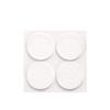 Упаковка из 4 белых синтетических клейких фетров ø38 мм Plasfix Inofix