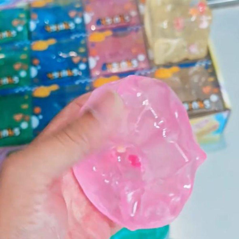 Ocean Theme Cat Paw Squishy Toy Moldable Cheese Fidget Toy Cheese Squeezed Cube Office Desk Toy