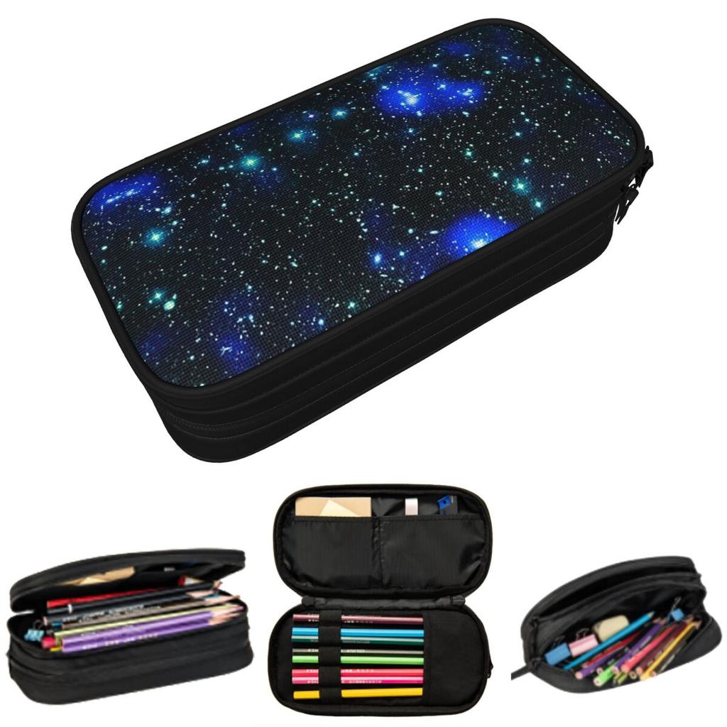 Constellation Star Clusters Galaxies Print Halloween Pencil Case for Boy Girl Gifts Pen Box Pencil Bag Stationery Pen Holder Bag