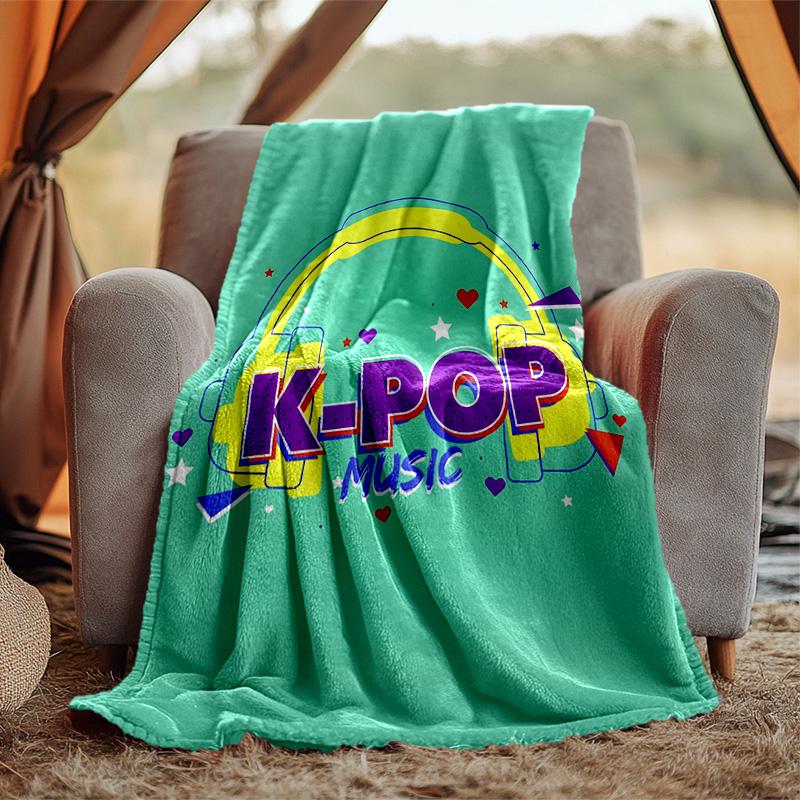 Kpop Flannel Blanket Soft Warm All-Season Throw, Design for Camping, Car Travel, Hiking Sofa, Bed, Office Perfect Gift for Parties