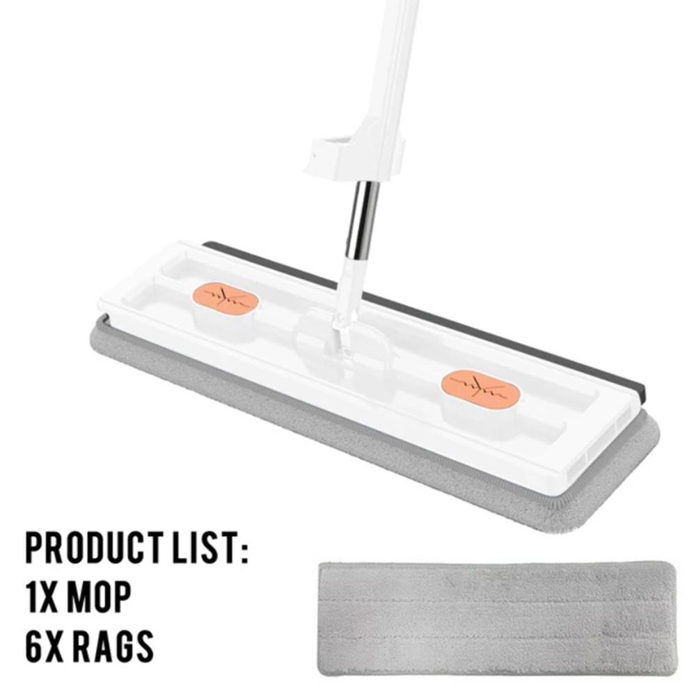 Швабра из микрофибры для уборки пола без отжима, с 6 насадками, ленивая швабра, автоматическое обезвоживание, плоские швабры Magic Flat Mops для уборки