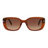 T-Shaped Design Mirrored Leg Sunglasses Unisex Sunglasses Light-Caramel-Brown TF1389-K-52F