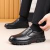 2025 New Leather Shoes Men's Leather Middle-aged Dad Shoes Business Breathable Men's Shoes Non-slip Leather Shoes