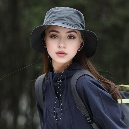 Рыбацкая шляпа унисекс с большими полями, ветрозащитный ремешок на подбородке, защита от ультрафиолета и солнечного света, быстросохнущая, отличная воздухопроницаемость, дорожная кепка для рыбалки на открытом воздухе