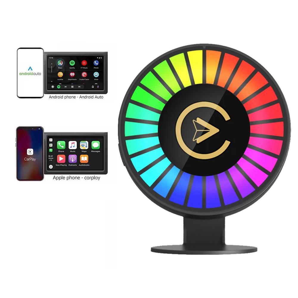 NEW Wireless CarPlay Smart Dongle Adapter Compatible with 99% of Cars Plug and Play Car Aromatherapy with RGB Ambient Lamp