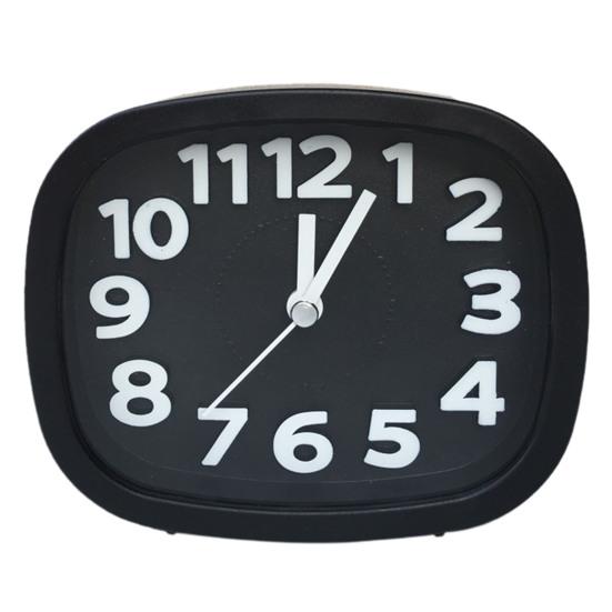 Настольные часы на батарейках, не тикающие, пластиковые, маленькие, прикроватные, аналоговые, будильники, товары для дома
