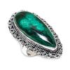 Малахит Драгоценный Камень 925 Стерлинговое Серебро Ювелирное Кольцо Размер 10