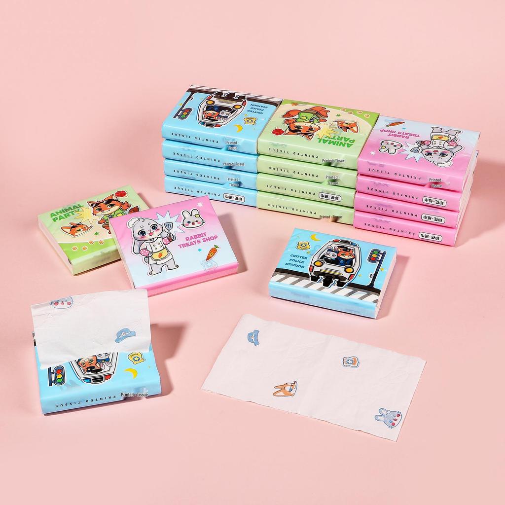 Sausage Dog Cartoon Portable Tissue Bag for Kids