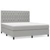 3142025 vidaXL Divan Bed with Mattress Light Grey 160x200cm Fabric