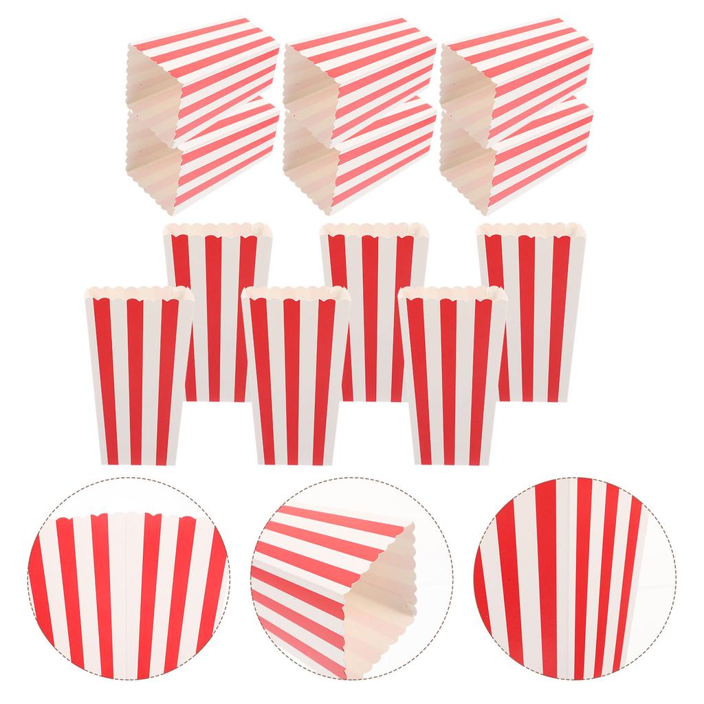 24 Pcs French Fries Party Favor Movie Night Supplies Popcorn Containers Cup Paper Boxes Snack Child Serving
