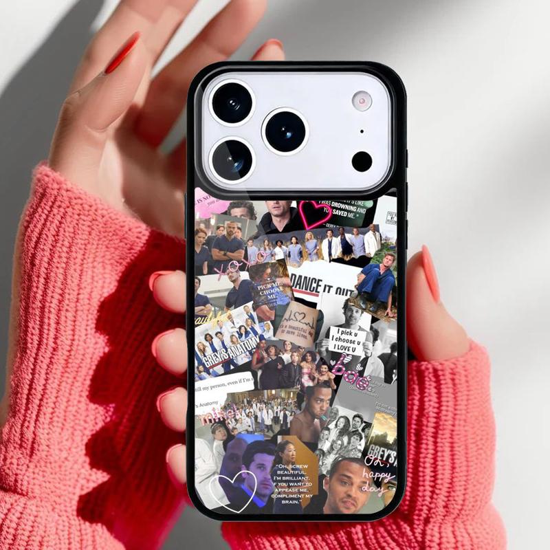 Greys Anatomy Collage Phone Case for iPhone 17 16 15 14 13 Pro Max Back Cover for 12 11 Pro Coque