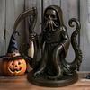 Halloween Grim Reaper Octopus Statue Gothic Black Robe Skeleton Figurine Holiday Party Decoration Skeleton Ornament with Octopus Tentacles