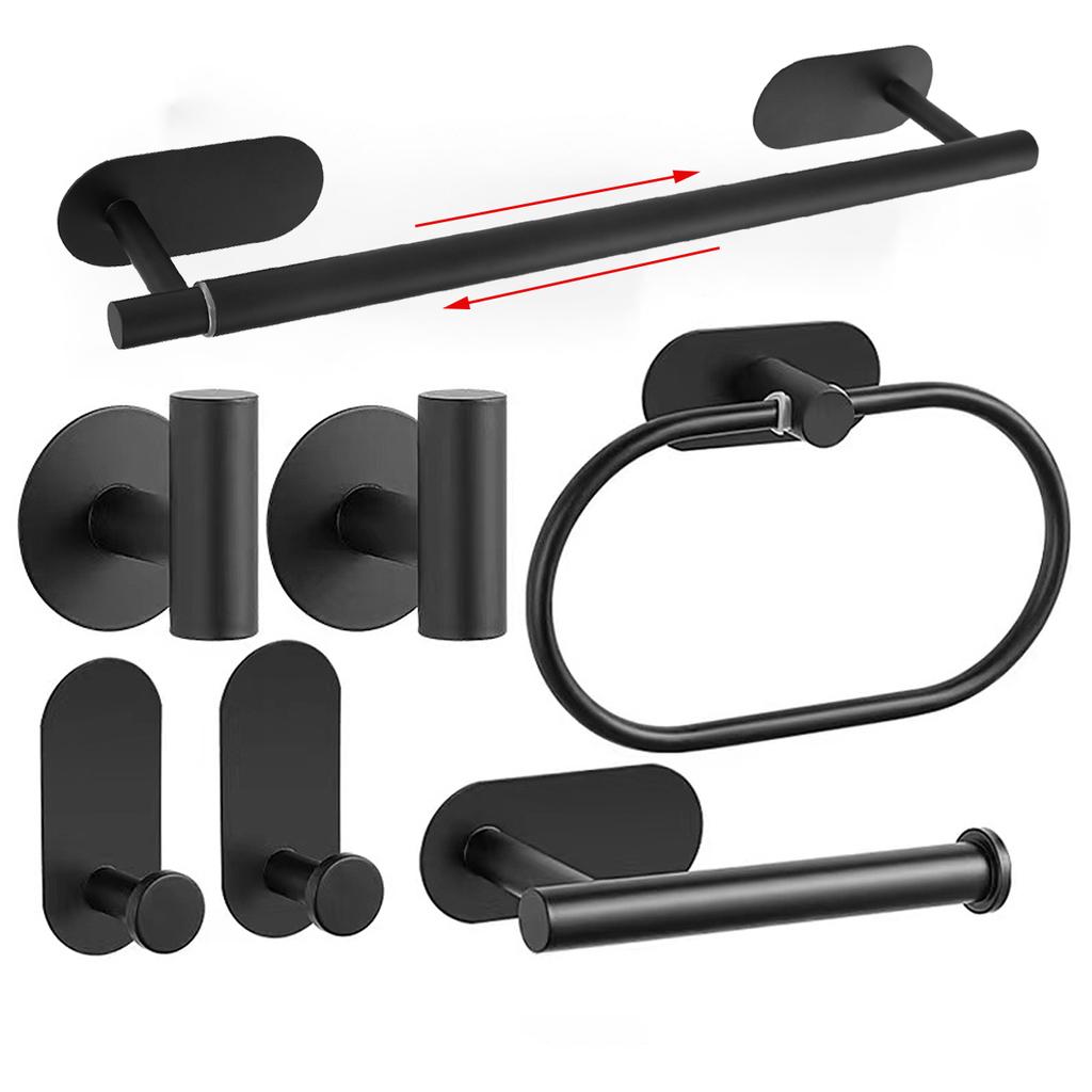 Комплект фурнитуры для ванной из нержавеющей стали, держатель для полотенец без сверления, самоклеящийся держатель для туалетной бумаги, крючок для халата, аксессуары для ванной комнаты