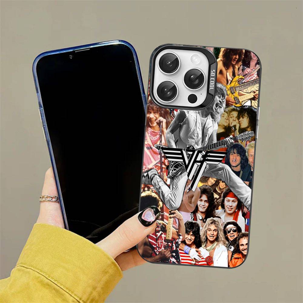 Цветной чехол для телефона E-Eddie V-Van H-Halen Для iPhone 17 16 15 14 13 12 11 Pro Max Plus Pro