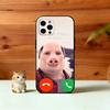 Смешной Чехол для Телефона J-John Pork is Calling Для iPhone 17,16,15,14,13,12,11 Plus,Pro Max,XS,Мягкий Силиконовый Черный Чехол