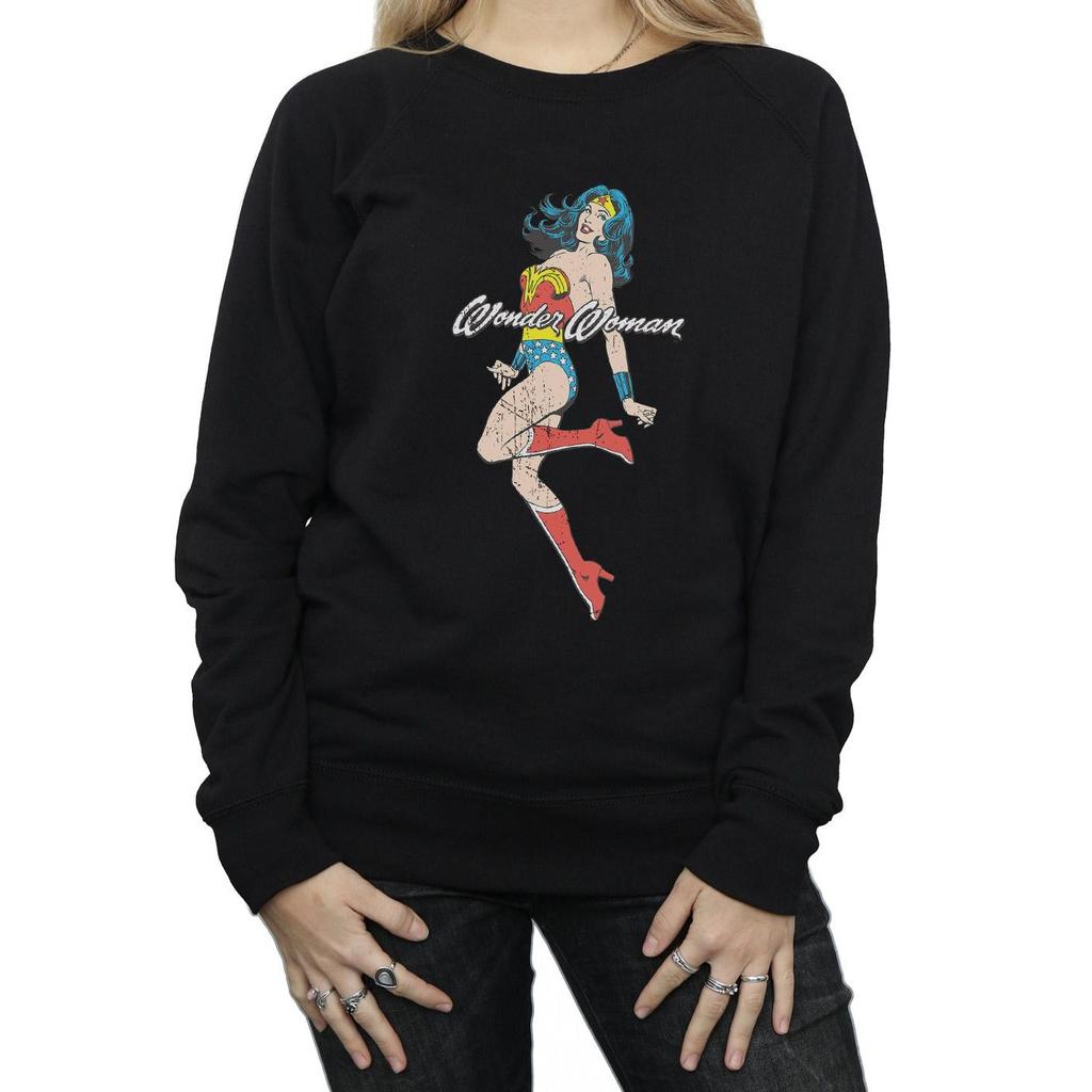 DC Comics Womens/Ladies Wonder Woman Jump Sweatshirt