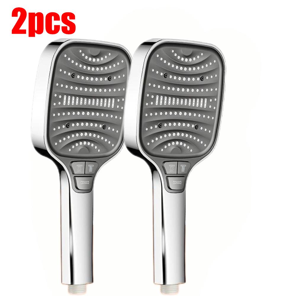 8 Modes Turbo Pressurized Shower Head 12cm Large Panel Water Saving Showerheads Explosion-proof Thickened ABS Filter Shower Head