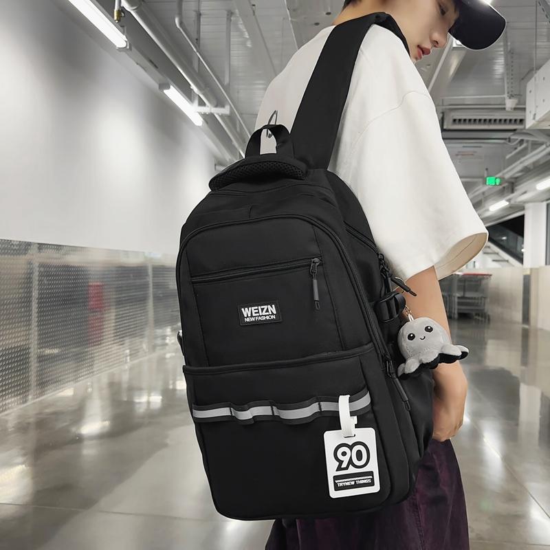 Мужской рюкзак с цветными блоками, женская дорожная сумка большой вместимости, многофункциональная студенческая школьная сумка для кампуса