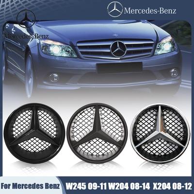 Новые Горячие 2026 Хром Черные Эмблемы в OE Стиле Для Mercedes Benz B C GLK W245 W204 X204 Высококачественный ABS Передняя Решетка Подсвечиваемая Sta
