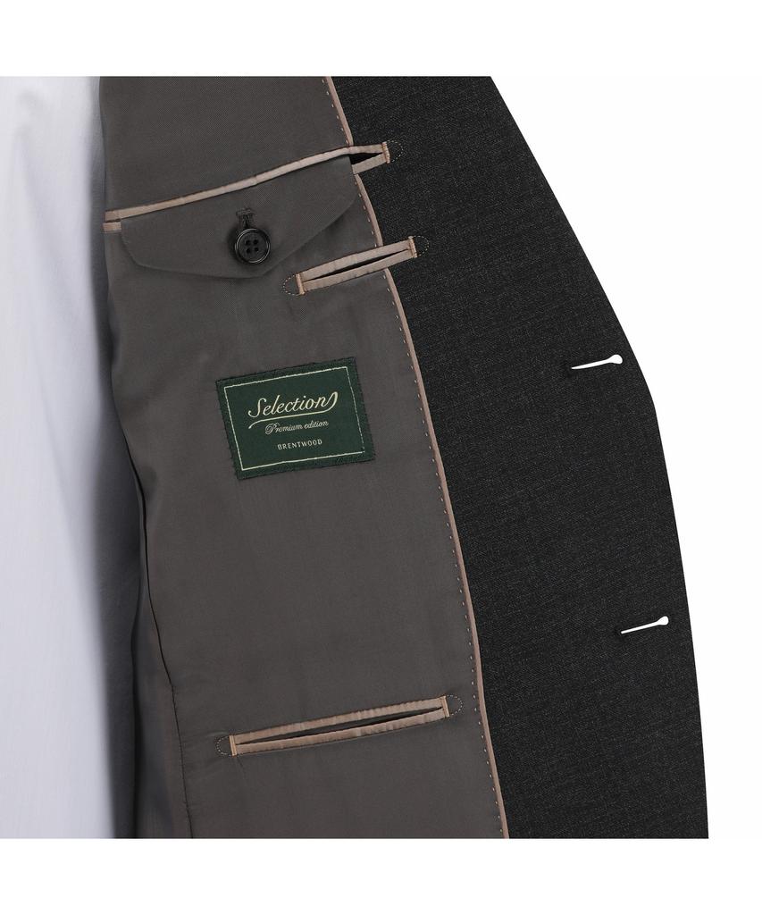 BRENTWOOD [Selection] Wool/Silk Classic Suit Jacket - Dark Grey Brfba26511Gyd