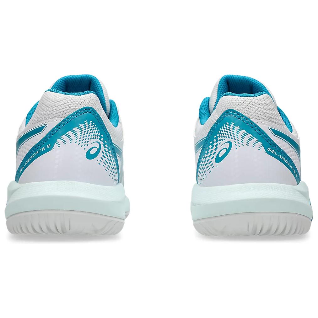 Asics Gel Dedicate 8 Abrasion Resistant Low top Tennis Shoes Women's White Blue 1042A235-103