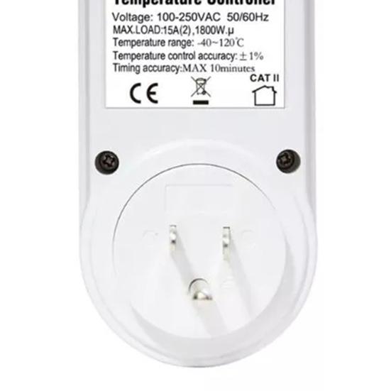 Контроллер температуры 16A 230V ЖК-дисплей с большим экраном, цифровой термостат, розетка для теплового коврика