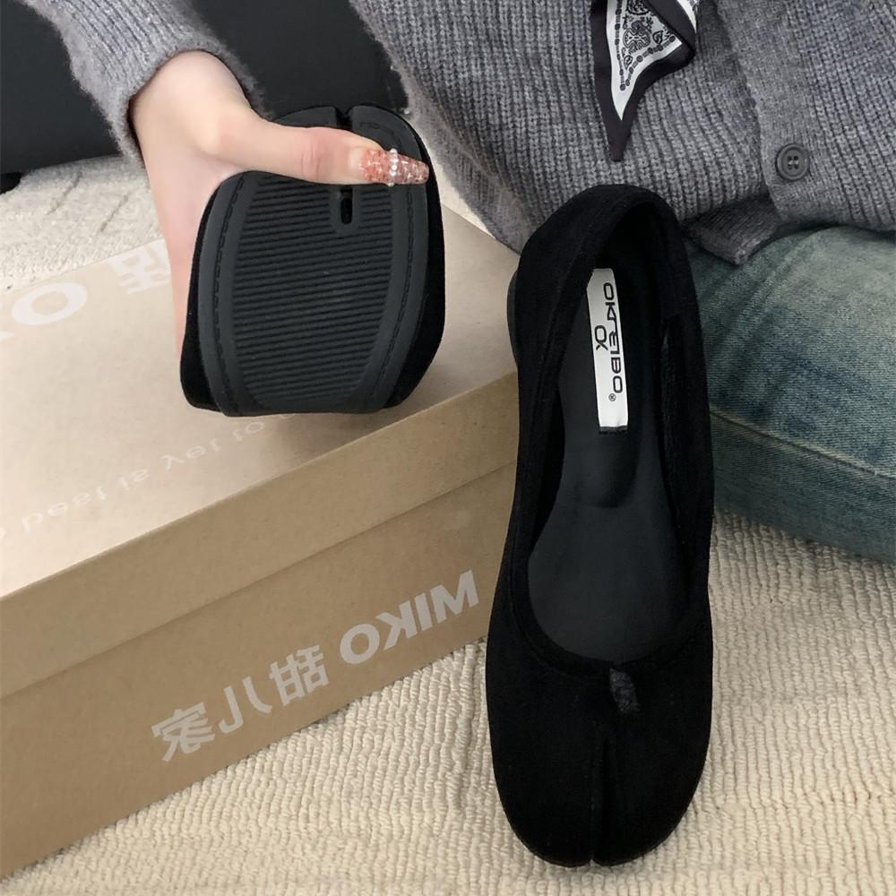 Мода Bailamos 2024 Новые женские балетки с раздельным пальцем Таби Обувь Ниндзя Слипоны Микрофибра Удобные Тапочки Мягкая Подошва Лоферы Женские Мокасины