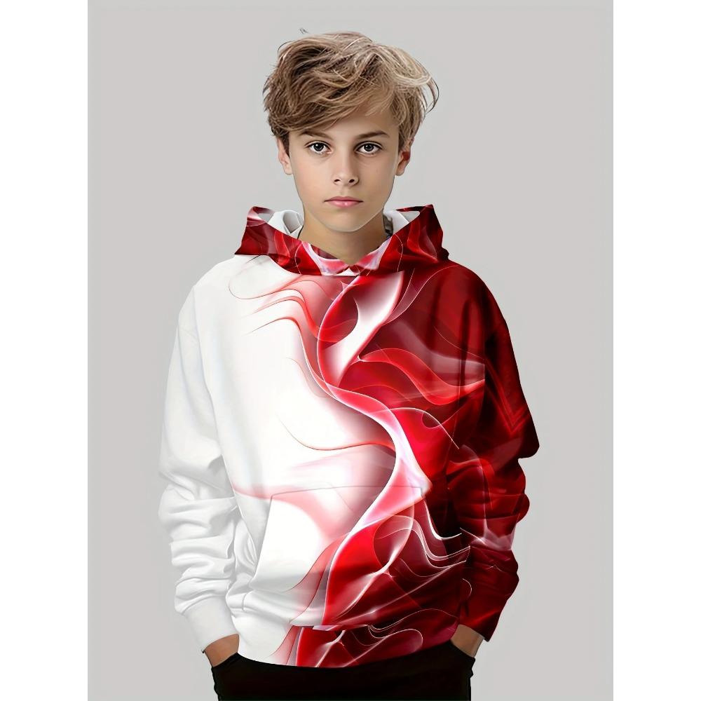 Children's Funny Series 3D Digital Print Boy Hip-hop Personality Hooded Sweatshirt