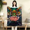 1PC Roronoa Zoro One Piece Patterned Flannel Blanket Suitable For All Seasons For Home Decor Warmth And Comfort Gifts Holiday Present