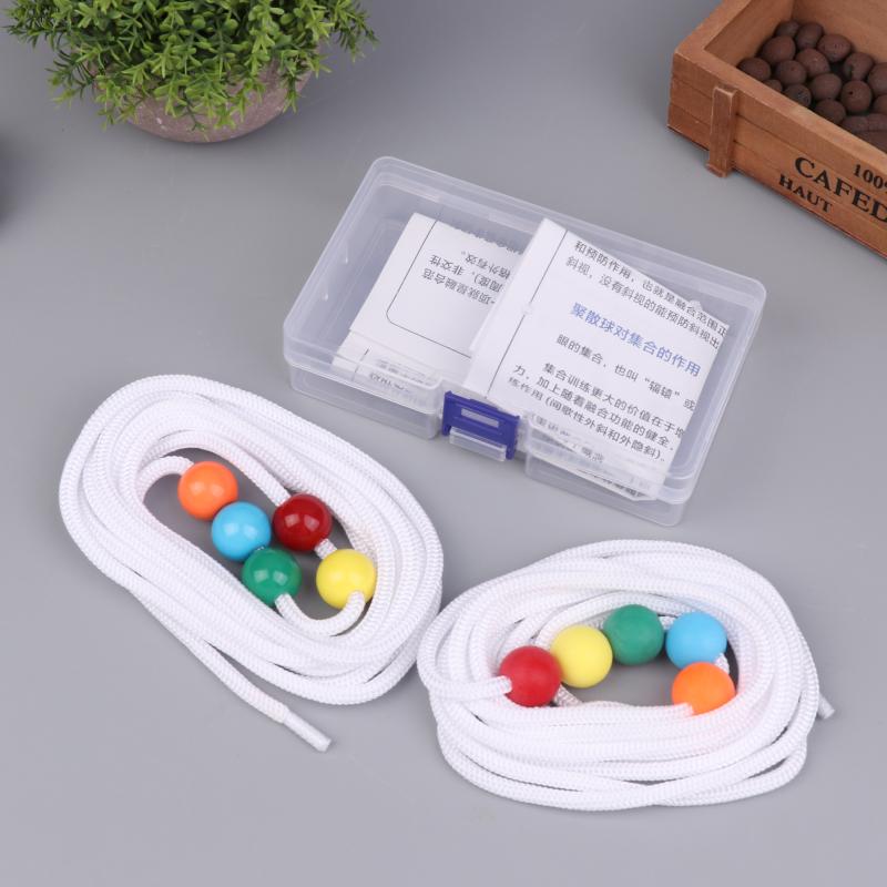 Спортивный тренажер для тренировки зрения Five Beads Brock String Тренировочный инструмент для тренировки недостаточности конвергенции зрения Практика наведения на цель