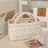 with Handle Quilted Storage Basket Large Capacity Foldable Organizer Basket  Household