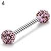 New 1/4Pcs Rhinestone Round Ball Tongue Nose Stud Nipple Lip Piercing Women Jewelry Life Store