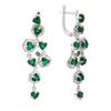 Silver Earrings with Emerald Nano 3.625ct (2159650)