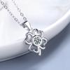 Ювелирные изделия S925 стерлингового серебра с бриллиантами четырехлистный клевер кулон в корейском стиле простые универсальные женские ювелирные изделия