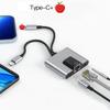USB C на 3,5 мм RJ45 Адаптер Type-C к Ethernet LAN Сетевой Хаб Аудио PD Быстрая Зарядка Док-станция Для Телефона Ноутбука Планшета