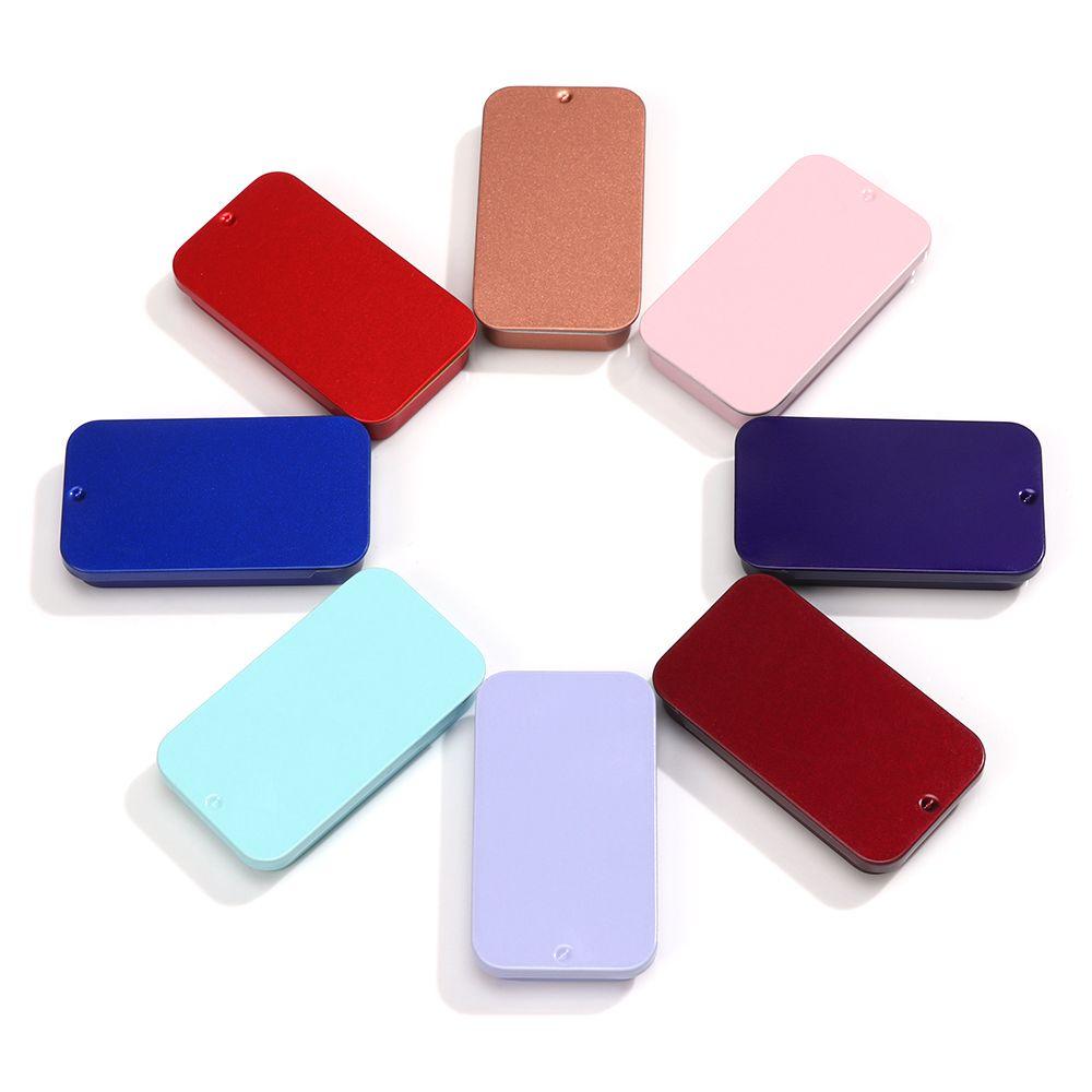 Slide Cover Storage Kit Container Home Organizer Storage Box Mini Iron Box Rectangular Pill Cases